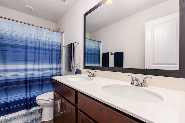 150 Sherrill Place Ln, Garner, NC 27529 - bathroom with double vanity and curtained shower