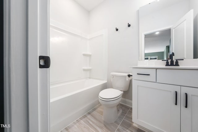 20 Scotland Dr, Youngsville, NC 27596 - full bath featuring toilet, vanity, baseboards, and washtub / shower combination