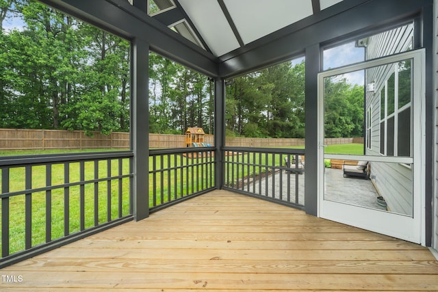 20 Scotland Dr, Youngsville, NC 27596 - deck featuring a playground