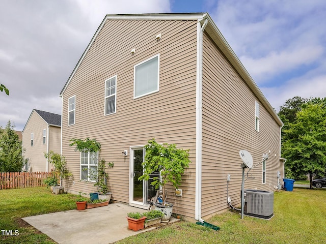 3515 Mountain Brook Cir, Durham, NC 27704 - back of house with a patio and central air condition unit