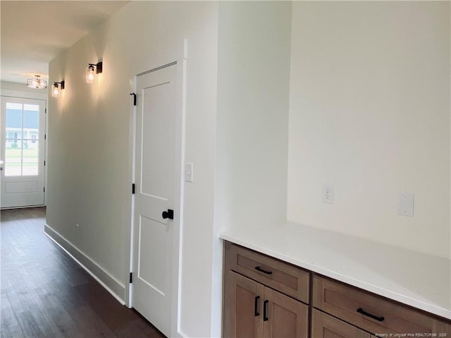 285 Delmore Rd, Autryville, NC 28318 - corridor with dark wood-type flooring and baseboards