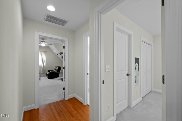 100 Maywood Way, Chapel Hill, NC 27516 - hallway with baseboards and light wood-style floors