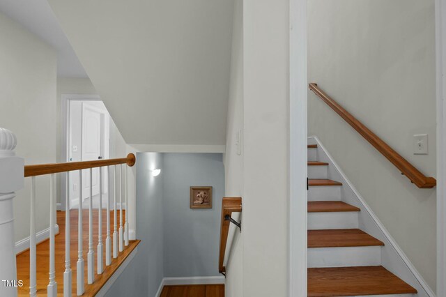 100 Maywood Way, Chapel Hill, NC 27516 - staircase with wood finished floors