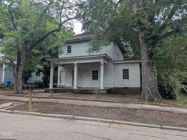 207 Bruton St W, Wilson, NC 27893 - view of front of property with crawl space and covered porch