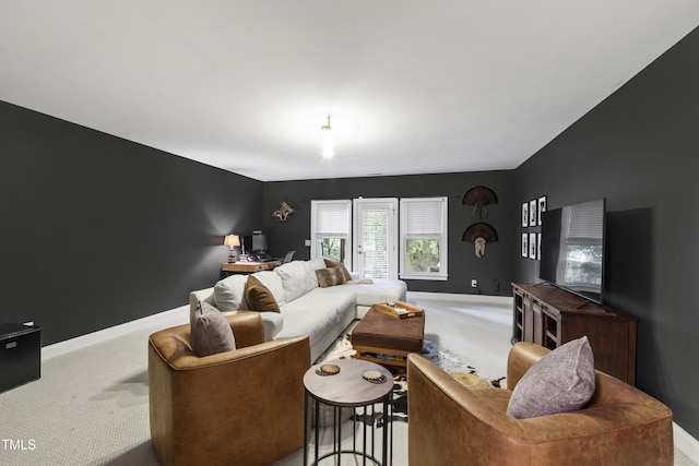 222 Ashton Hall Ln, Raleigh, NC 27609 - living area featuring carpet and baseboards