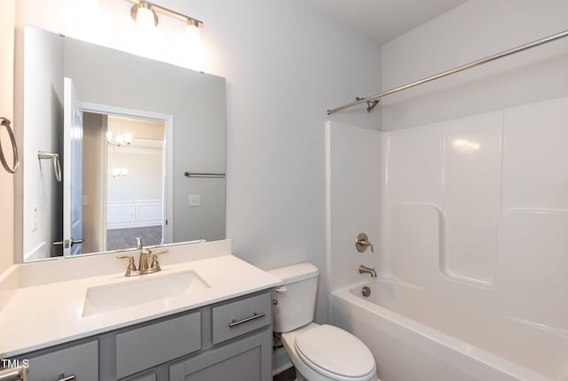 61 Merrifield Ln, Garner, NC 27529 - full bath with toilet, vanity, and shower / tub combination