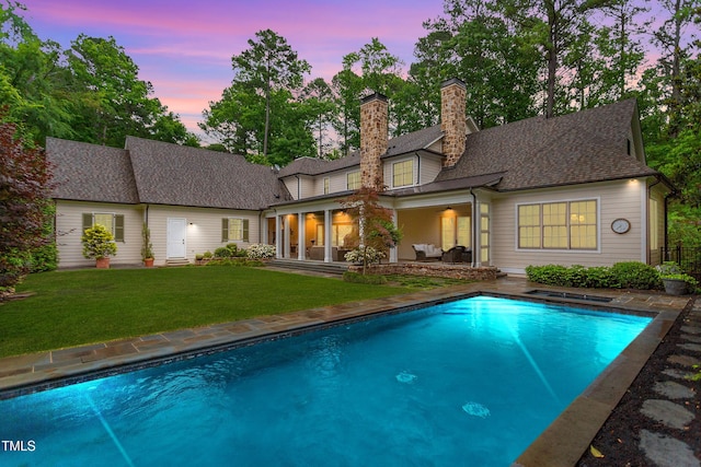 800 Lakestone Dr, Raleigh, NC 27609 - swimming pool with a yard