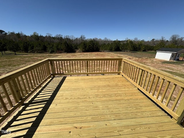 140 Brookhaven Dr, Spring Hope, NC 27882 - deck featuring a forest view