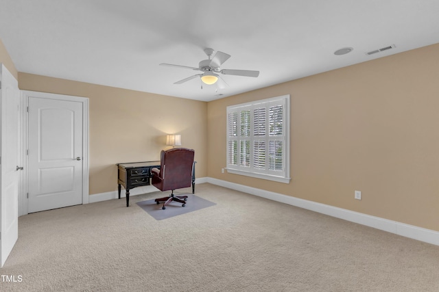 7800 Twin Pines Way, Fuquay Varina, NC 27526 - carpeted office with a ceiling fan and baseboards