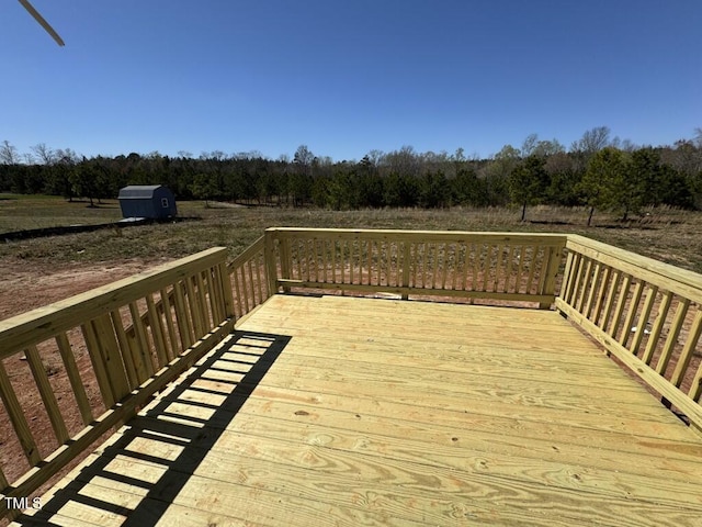 90 Brookhaven Dr, Spring Hope, NC 27882 - wooden terrace with a view of trees