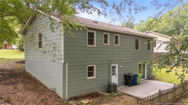 2308 Keith Dr, Raleigh, NC 27610 - back of property featuring a patio and cooling unit