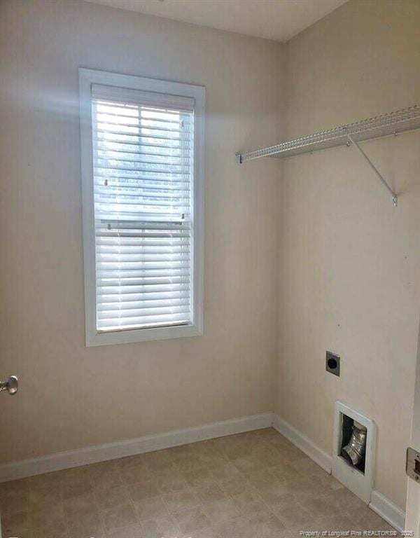1824 Ponderosa Trl, Cameron, NC 28326 - washroom featuring hookup for an electric dryer, healthy amount of natural light, and baseboards