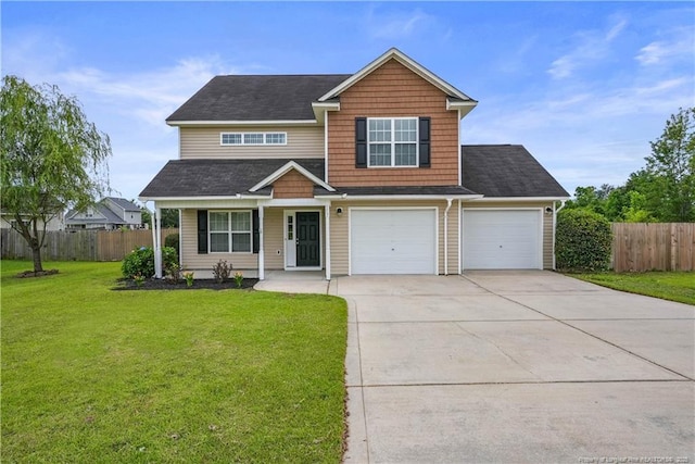 153 Abbey Ln, Raeford, NC 28376 - view of front facade with concrete driveway and a shingled roof