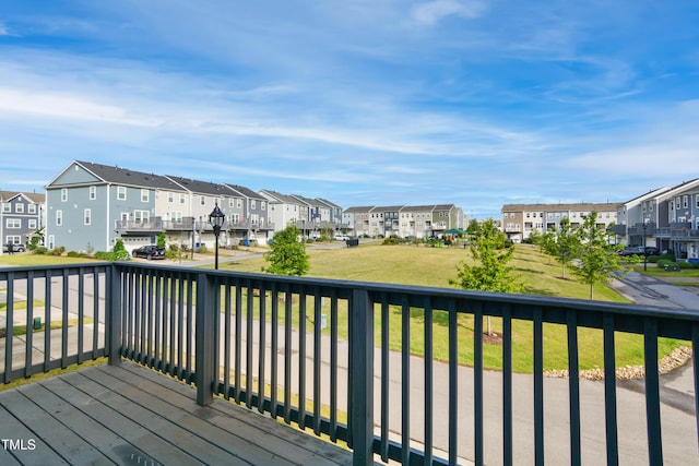 5910 Giddings St, Raleigh, NC 27616 - wooden terrace featuring a residential view