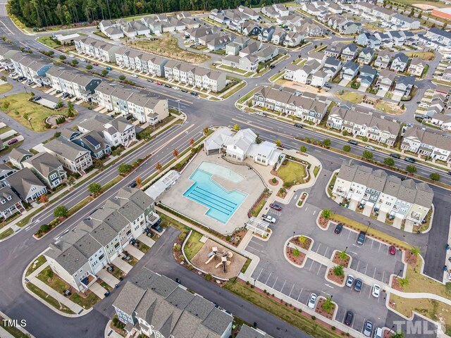 5910 Giddings St, Raleigh, NC 27616 - aerial view of property's location with a pool area