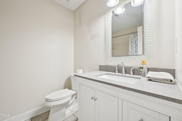 124 Twin Oaks Pl, Cary, NC 27511 - full bath with vanity, toilet, and curtained shower