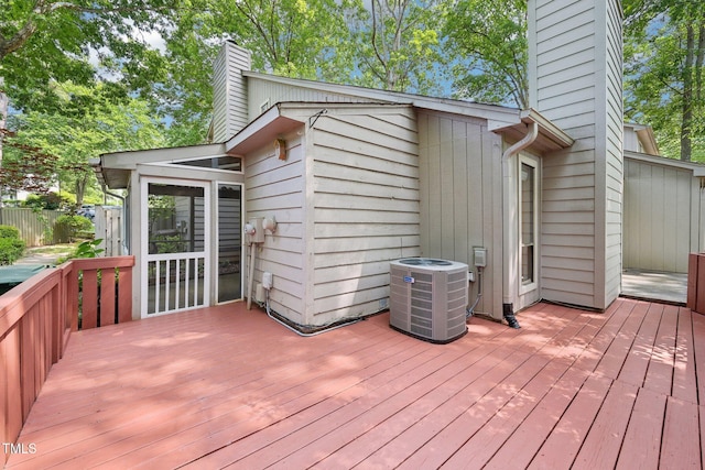 124 Twin Oaks Pl, Cary, NC 27511 - deck with cooling unit