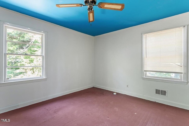 4412 Green Spring Dr, Garner, NC 27529 - empty room featuring healthy amount of natural light and a ceiling fan