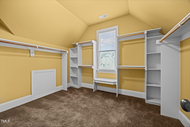 1124 Kalworth Rd, Wake Forest, NC 27587 - walk in closet with vaulted ceiling and carpet