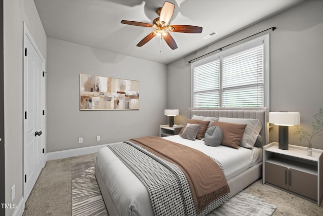 1124 Kalworth Rd, Wake Forest, NC 27587 - bedroom featuring light colored carpet and ceiling fan