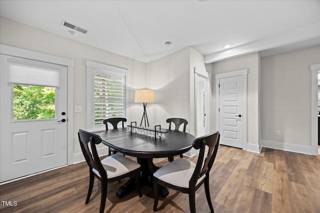 111 Stone Park Dr, Wake Forest, NC 27587 - dining space featuring wood finished floors and baseboards