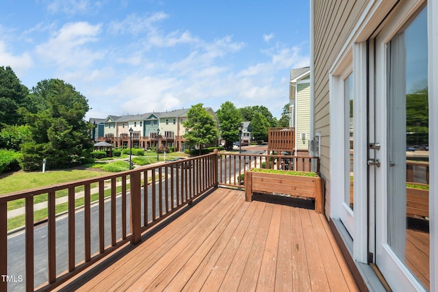 1017 Frank Page Dr, Cary, NC 27511 - wooden terrace with a residential view