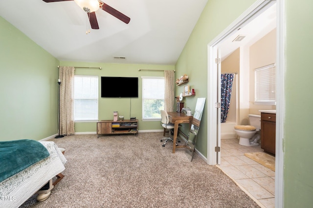 1017 Frank Page Dr, Cary, NC 27511 - bedroom with multiple windows, light colored carpet, ensuite bathroom, and baseboards