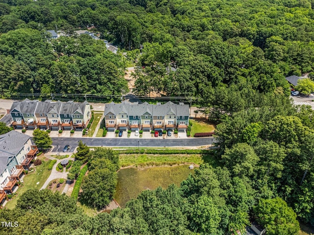 1017 Frank Page Dr, Cary, NC 27511 - aerial perspective of suburban area with a forest