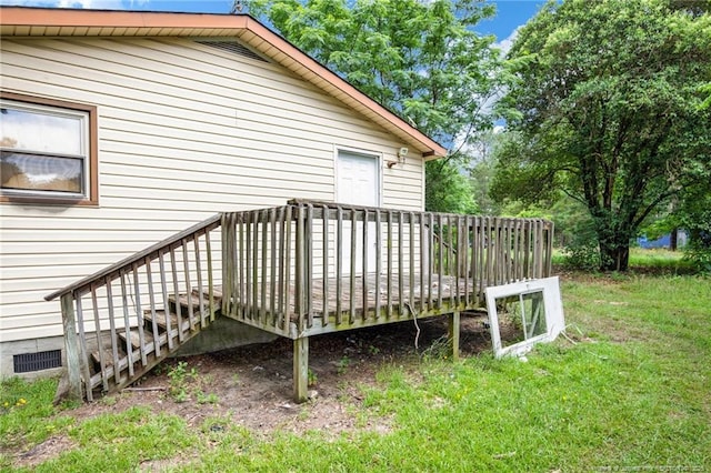 6200 Arabia Rd, Lumber Bridge, NC 28357 - wooden terrace featuring a yard