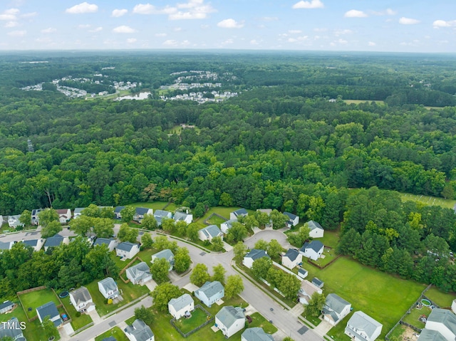 518 Clearfield Dr, Durham, NC 27703 - aerial view of residential area featuring a heavily wooded area