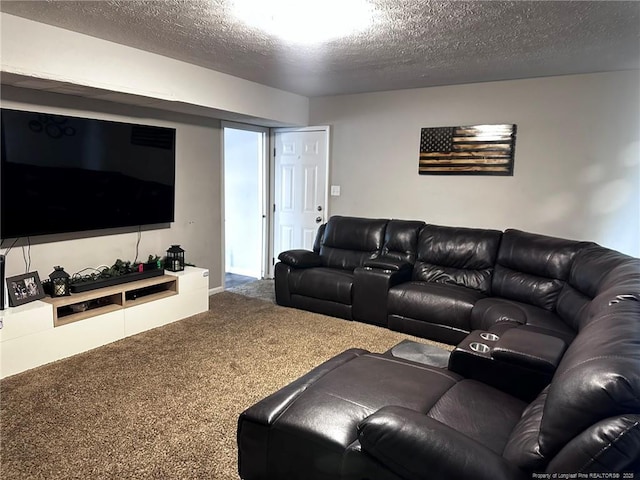 6532 Kemper Ct, Fayetteville, NC 28303 - living room featuring carpet and a textured ceiling