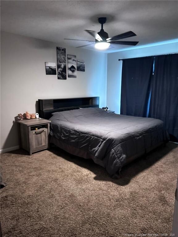 6532 Kemper Ct, Fayetteville, NC 28303 - bedroom with carpet and a ceiling fan