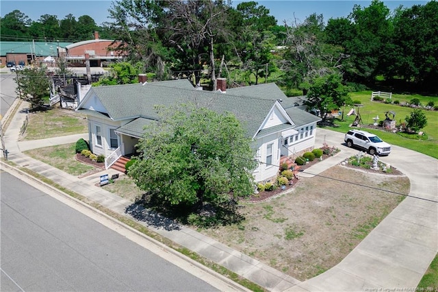 208 W Thompson St E, Fairmont, NC 28340 - view from above of property featuring a tree filled landscape