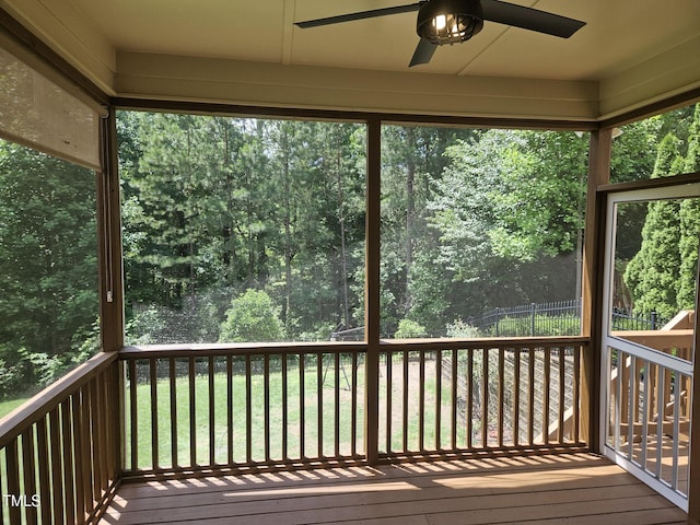 112 Briarfield Dr, Apex, NC 27502 - deck featuring ceiling fan and a yard