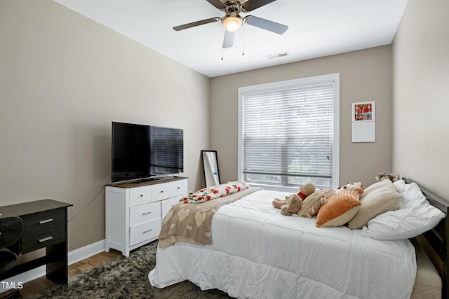 112 Briarfield Dr, Apex, NC 27502 - bedroom featuring wood finished floors and ceiling fan
