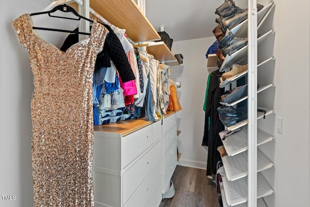 1612 Old Bramble Ln, Fuquay Varina, NC 27526 - spacious closet with dark wood finished floors