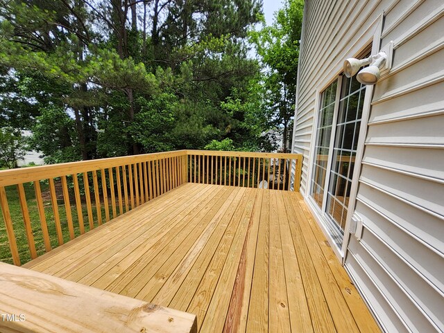 4903 Bridgewood Dr, Durham, NC 27713 - view of wooden deck
