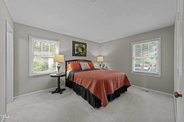 1040 Ivy Ln, Cary, NC 27511 - carpeted bedroom featuring multiple windows and a textured ceiling