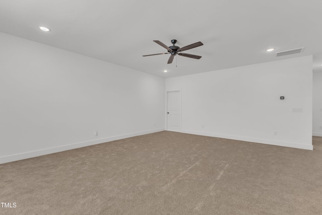 121 Nate Ct, Wake Forest, NC 27587 - carpeted empty room featuring a ceiling fan, recessed lighting, and baseboards