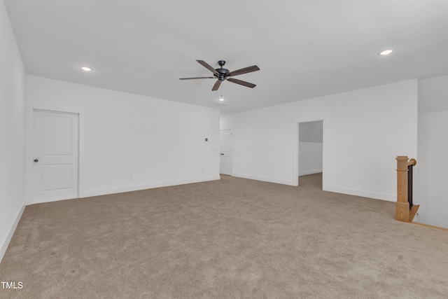 121 Nate Ct, Wake Forest, NC 27587 - carpeted spare room with ceiling fan, recessed lighting, and baseboards