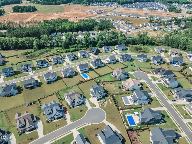121 Nate Ct, Wake Forest, NC 27587 - aerial view of property and surrounding area featuring nearby suburban area