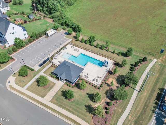 121 Nate Ct, Wake Forest, NC 27587 - drone / aerial view of a pool area