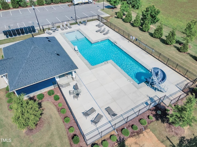 121 Nate Ct, Wake Forest, NC 27587 - drone / aerial view of a pool area