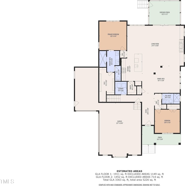 121 Nate Ct, Wake Forest, NC 27587 - floor plan / room layout