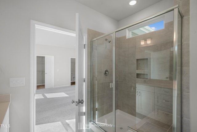 455 Beacon Hill Rd # 28, Lillington, NC 27546 - full bath with a shower stall, vanity, and baseboards