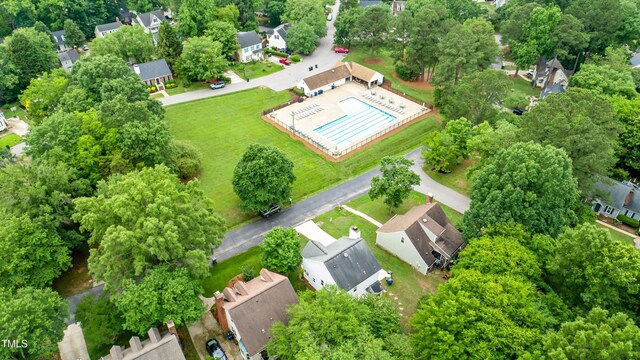 3405 E Jameson Rd, Raleigh, NC 27604 - aerial perspective of suburban area with a pool area