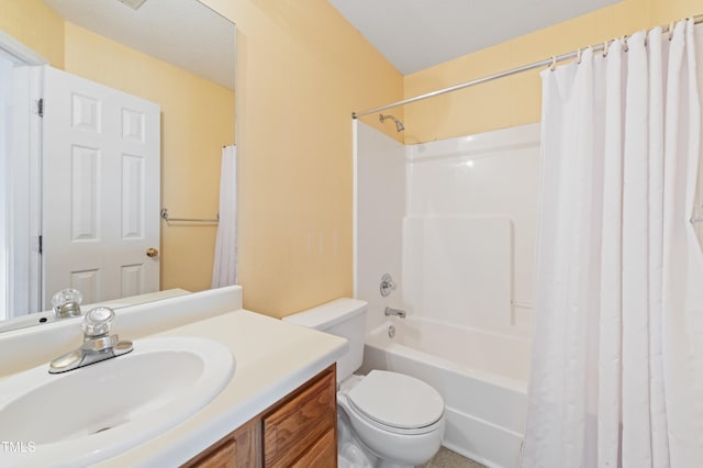 3405 E Jameson Rd, Raleigh, NC 27604 - bathroom with toilet, vanity, and shower / bath combo with shower curtain
