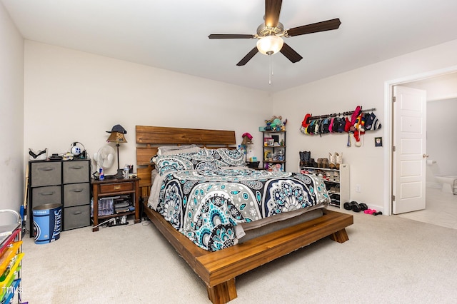 18 Hunter Fox Trl, Angier, NC 27501 - bedroom featuring carpet floors, ceiling fan, and baseboards