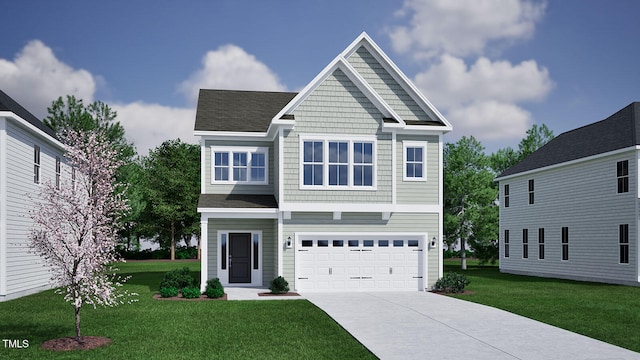 252 Meadowbark Bnd Unit 46, Garner, NC 27529 - view of front facade with a garage, driveway, and a front yard