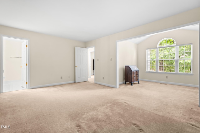 320 Summerwalk Cir, Chapel Hill, NC 27517 - unfurnished room with light colored carpet, baseboards, and vaulted ceiling